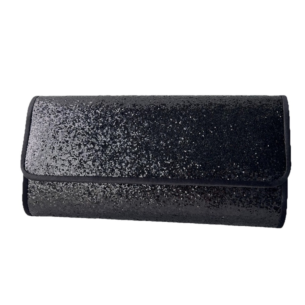 Elegant Black Glitter Prom Evening Clutch Bag by Ricki’s